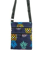 Pineapple Navy Hawaiian Passport Bag