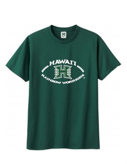 UH ハワイ大学Tシャツ [ビッグH ボール/グリーン/5.6oz] | AlohaOutlet (アロハアウトレット)