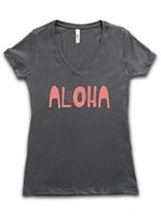 【Aloha Outlet限定】 Honi Pua レディースハワイアンTシャツ [コーラルアロハ]