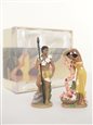 Spearman &amp; Cascading Lei Fine Porcelain Hawaiian Miniature Ceramic Figurine Set