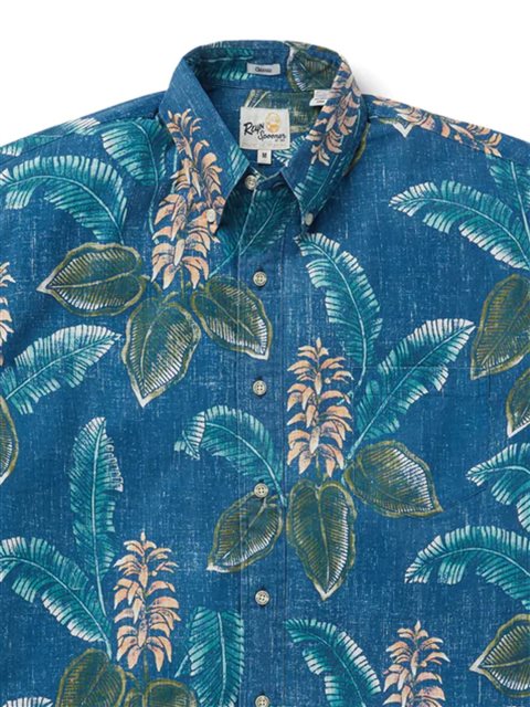 Hawaiian REYN SPOONER Men's Aloha Shirt Poly Cotton [ Aloha-Alien]