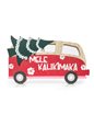 Mele Kalikimaka with Tree Hawaiian Tabletop Wooden Block Sign 5.25&quot; x 10&quot;