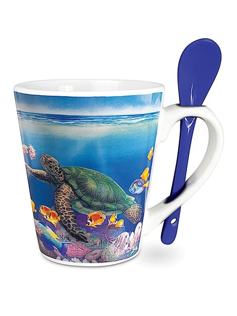 Island Style Ceramic Mug 10 oz: Surf Hawaii