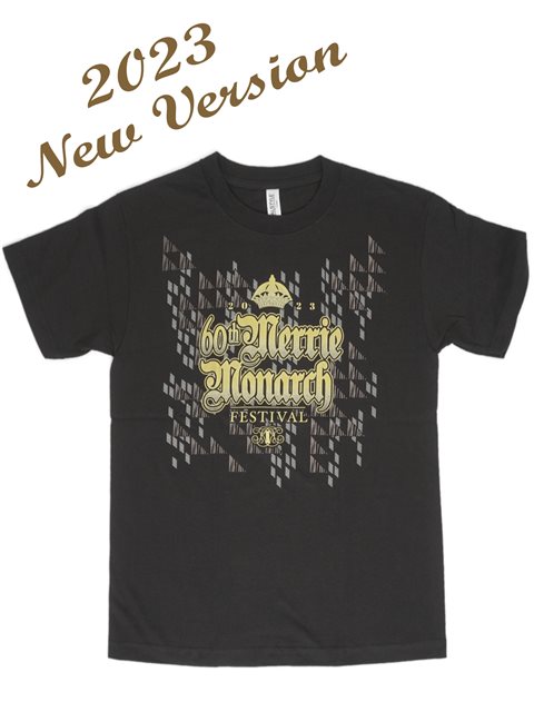 New バージョン】 2023年 ユニセックス メリーモナーク オフィシャルTシャツ [ブラック ライトブラウン/コットン] |  AlohaOutlet (アロハアウトレット)