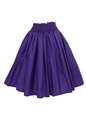 Anuenue (Pau) Solid Fabric Dark Purple Poly Cotton Single Pau Skirt / 3 Bands