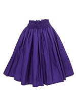 Anuenue (Pau) Solid Fabric Dark Purple Poly Cotton Single Pau Skirt / 3 Bands