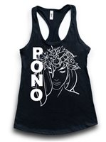 Honi Pua Pono Haku Ladies Hawaiian Racerback Tank Top