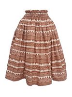 Anuenue (Pau) Tapa Tan Poly Cotton Single Pau Skirt / 3 Bands