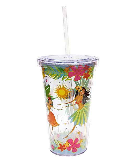 Double Wall Acrylic Tumbler with Straw (16 Oz., 6.25)