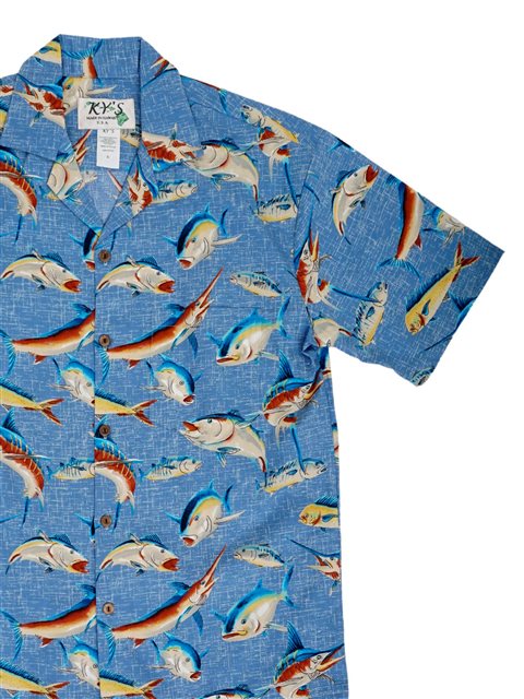 Tropical Fish Hawaiian Shirt - Made in USA- 100% Cotton