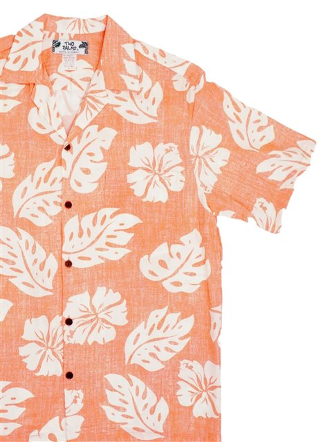 Two Palms Waikane Coral Rayon Men's Hawaiian Shirt