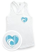 [Tribal Collection] Honi Pua Tribal Heart Wave Ladies Hawaiian Racerback Tank Top