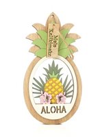 Wooden Pineapple Hawaiian  Ornament