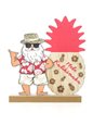 Pineapple Tabletop Wooden Christmas Santa