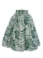 Polynesian Monstera Hunter Poly Cotton Single Pau Skirt / 3 Bands