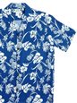 Two Palms Dream Garden Navy Rayon Men&#39;s Hawaiian Shirt