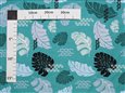 Tapa Monstera Teal Poly Cotton WL-010