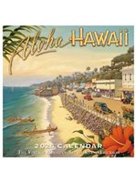 Aloha Hawaii 2025 Deluxe Hawaiian Wall Calendar 11"x11"