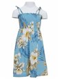 [USED ITEM] Anuenue Hibiscus Trend Blue Cotton Girls Hawaiian Summer Dress (Used)