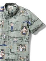 Reyn Spooner BRUCE LEE LITTLE DRAGON JADE Spooner Kloth Men's Hawaiian Shirt Classic Fit