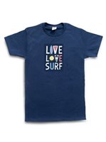 【Soha Living コラボ】 Honi Pua ユニセックスハワイアンTシャツ [Live Love Surf]