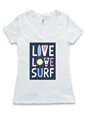 【Soha Livingコラボ】 Honi Pua レディースハワイアンTシャツ [Live Love Surf]