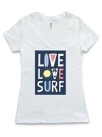 [Soha Living Collaboration] Honi Pua Live Love Surf Ladies Hawaiian T-Shirt