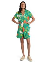 Jams World Hau Flower  Green Women's Modern Aloha Top