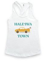 【Soha Living コラボ】 Honi Pua レディースハワイアンレーサーバックタンクトップ [Hale'iwa Town]