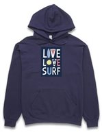 [Soha Living Collaboration] Honi Pua Live Love Surf Unisex Hawaiian Hoodie