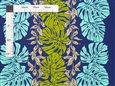 Big Monstera Leaf Navy Poly Cotton LW-24-919