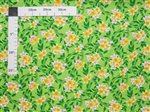 Plumeria & Pikake Lei Green Poly Cotton HMR-24-74R