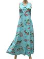 Paradise Found Flamingo Lagoon Rayon Hawaiian Long Dress