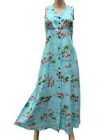 Paradise Found Flamingo Lagoon Rayon Hawaiian Long Dress