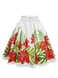 Anuenue (Pau) Protea Border Natural Poly Cotton Single Pau Skirt / 3 Bands