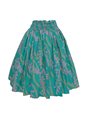 Anuenue (Pau) Pikake &amp; Maile Lei Mint Poly Cotton Single Pau Skirt / 3 Bands [10% OFF]