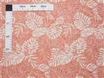 Monstera & Areca Palm Leaf Coral Poly Cotton NLX-21139