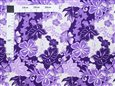 Hibiscus &amp; Leaves Purple Poly Cotton NLX-30512