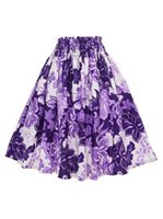 Hibiscus & Leaves Purple Poly Cotton NLX-30512 [15% OFF]