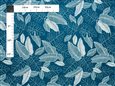 Palm Leaf Teal Poly Cotton NLX-30565