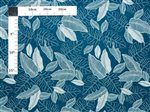 Palm Leaf Teal Poly Cotton NLX-30565