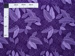 Palm Leaf Purple Poly Cotton NLX-30565