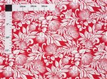 Ohia Lehua Red & Off-White Poly Cotton LW-23-891