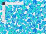 Beautiful Hibiscus Blue Poly Cotton LW-24-920