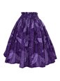 Anuenue (Pau) Palm Leaf Purple Poly Cotton Single Pau Skirt / 3 Bands