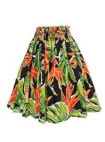 Bird of paradise & Monstera Black Poly Cotton LW-24-921