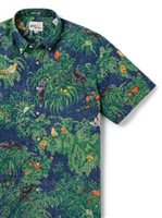 [2024 October New Arrival] Reyn Spooner Pacific Island Birds Dress Blues Spooner Kloth Men's Hawaiian Shirt Classic Fit