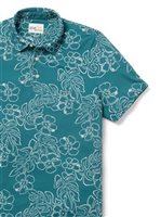 [2024 October New Arrival] Reyn Spooner Hibiscus Monstera Hydro Men's Hawaiian PERFORMANCE POLO