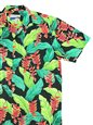 Waimea Casuals Hanging Heliconia Black Cotton Men&#39;s Hawaiian Shirt