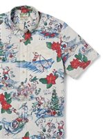 Reyn Spooner Christmas 2024 Silver Birch Spooner Kloth Men's Hawaiian Shirt Classic Fit